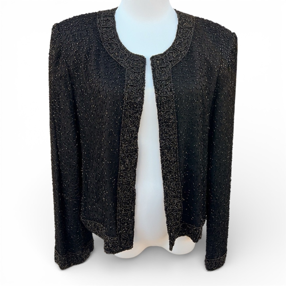 Laurence Kazar Black and Gold Women's Blazer